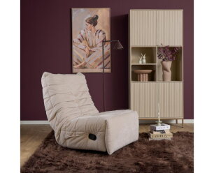 Relaxfauteuil Zen - Draaibaar & Verstelbaar - Aragon stof - Beige - 78&times;97&times;90 cm - Starfurn