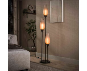 Vloerlamp Cocoon 3L - Sienna bruin-frosted