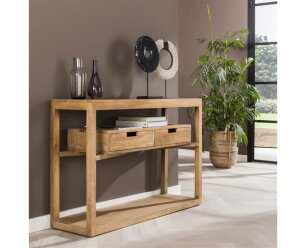 Haltafel sahara - Massief mango zandkleur
