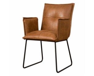 Seda Armstoel - fabric Cherokee 8 cognac