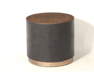 Salontafel Rond Liquid Metal Small - Bruin/Goud 50x50x45 cm