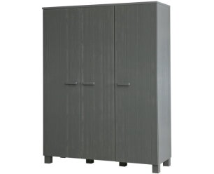 Dennis 3-deurs Kast Grenen Steel Grey Geborsteld [fsc] - WOOOD