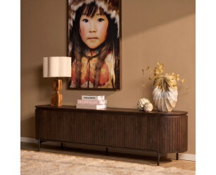 Tv meubel Solana Bruin Mangohout 210 cm