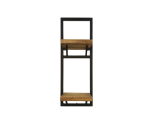 Wandplank Levels - 25x70 cm - mangohout/ijzer