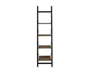 Decoratieve ladder - mangohout/ijzer - powdercoated black
