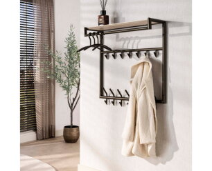 Kapstok Terra hoog roede-hoedenplank - Melamine travertine