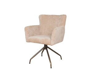 Eetkamerstoel Prague poot Atlas 360 anodic brown - be glory nude 1680