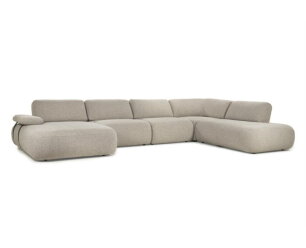 SEVN Emilia modulaire U-bank &ndash; Silencio Taupe &ndash; 427x262 cm - Zelf samen te stellen