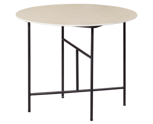 VIDA BIJZETTAFEL MET NATUREL MARMEREN LOOK BLAD 48xØ60 - WOOOD