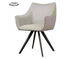 Riviera Armstoel - fabric Brego 02 light grey (draaibaar)