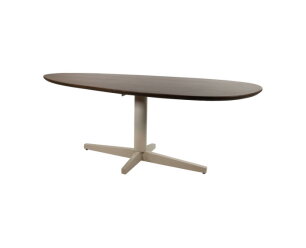 Eettafel Taurus organisch Beige poot Mangohout 190x90 cm - walnoot