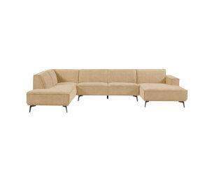Leeds Chaise R - 2 5 - Ottoman L - City 120 Beige