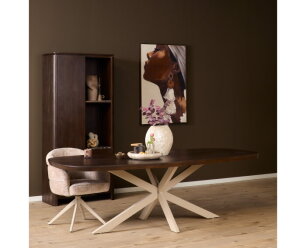 Eettafel Madison Brown | 200x100 cm | Deens Ovaal | Poot Sand