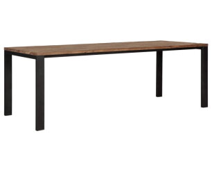 Dining table Tracks,78x225x90 cm, 3 cm recycled teakwood top