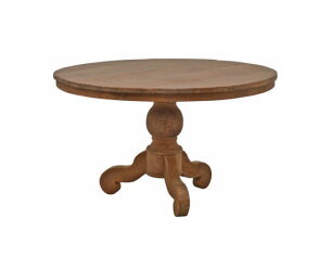Ronde TEAK eettafel Dingklik met bolpoot-150 cm
