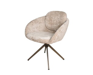 Eetkamerstoel Nice poot Moon 360 anodic brown - be glory sand 04