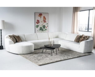 SEVN Ovie modulaire hoekbank - Pande Deluxe Ivoor - 410x328 cm - zelf samen te stellen