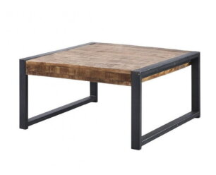 Vierkante salontafel mangohout 80 x 80 cm