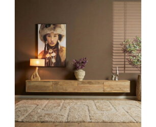 Zwevend tv meubel Vision Licht mango | 240 cm