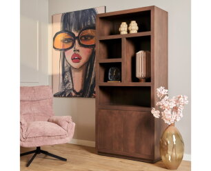 Vakkenkast Brussel Walnut | 90 cm