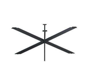 Matrixpoot Zwart Ovaal/Rechthoek 160 cm Koker 2,5x7,5 cm