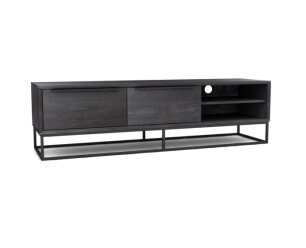 TV-meubel Lyon van zwart mangohout + metaal 150 cm breed