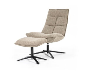 Fauteuil Marcus met voetenbank Eleonora