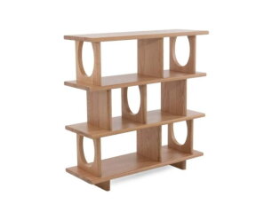 Boekenkast Flow - eiken & eikenfineer naturel - 110x38x113 cm