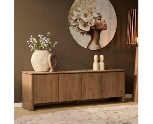 Tv meubel Dallas Naturel Mangohout 210 cm