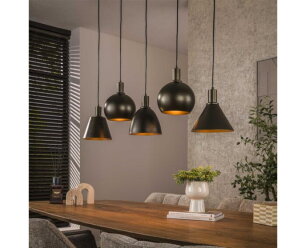 Hanglamp 5L mix Metallo - Sienna brown