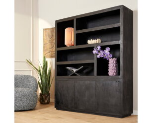 Vakkenkast Brussel Black XL | 160 cm