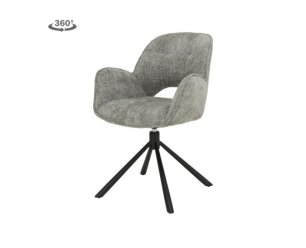 Isola Armstoel - fabric Haga 09 silver (draaibaar)