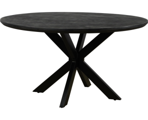 Eettafel Colorado rond mangohout 140 cm - Zwart
