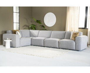 SEVN Amarillo modulaire hoekbank - Leaf steel - 365&times;175&times;82 cm - Stel jouw ideale hoekbank samen