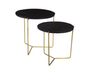 Salontafel Mason Black/Brass Set of 2 kopen? | Meubelplaats.nl