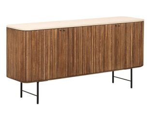 Dresser Lagoon, 4 doors,85x180x45 cm, teakwood + mortex