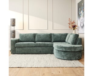 MySofa Alma | Green | 2,5 zits + Divan Rechts | 5 jaar garantie