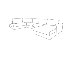 UNO U-opstelling chaise longue rechts - Modesto 492