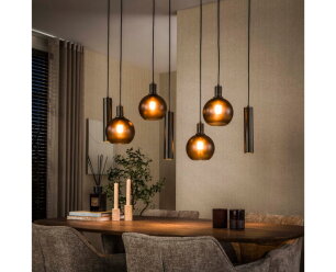 Hanglamp Sfera Tricolore 4+3L - Sienna bruin-frosted