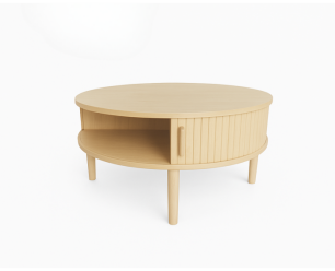 Salontafel META rond eikenhout Ø85 CM - Naturel