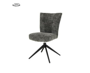 Bardi Stoel - fabric Haga 16 charcoal (draaibaar)