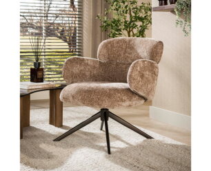 Fauteuil Flex draaibaar - Hoven champagne-bruin