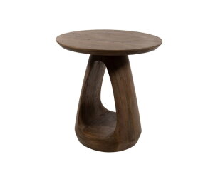 Bremen bijzettafel Ø50, H50, Dark Walnut - Must Have Collection