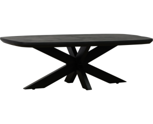 Salontafel Colorado Deens ovaal 130x70 cm - Zwart
