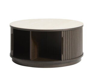 Salontafel Enna rond &Oslash;85 CM Zand keramiek