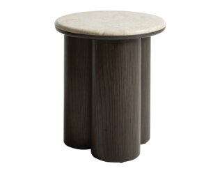 Bijzettafel Piazze rond &Oslash;45 cm marmer - Beige