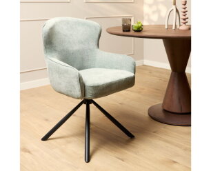 Eetkamerstoel Hanna | Water Green | Met armleuning