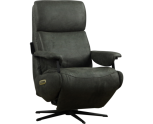Elektrische relaxfauteuil Theo Bull Antraciet 67 Zero Gravity met 3 motoren en accu