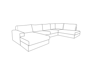 UNO U-opstelling chaise longue links - Modesto 492
