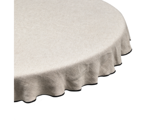 Stitch Rond Tafelkleed Met Contrast Stiksel Naturel Ø140cm - BePureHome